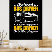 Stuurprogramma in ruste bus poster (Keuken)