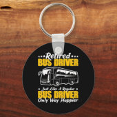 Stuurprogramma in ruste bus sleutelhanger (Voorkant)