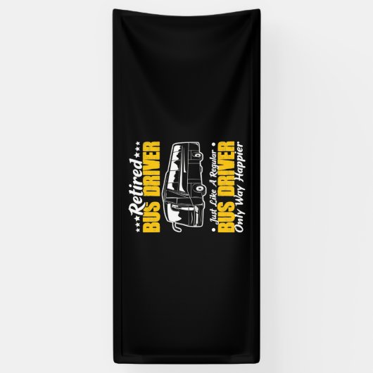 Stuurprogramma in ruste bus spandoek (Verticaal)