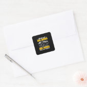 Stuurprogramma in ruste bus vierkante sticker (Envelop)