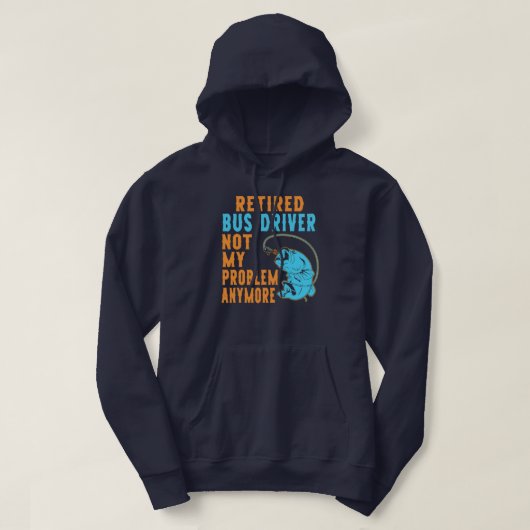 Stuurprogramma in ruste bus Vist overstap Hoodie (Design voorkant)
