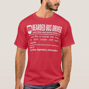 Stuurprogramma op maat met busbestuurder op de zij t-shirt