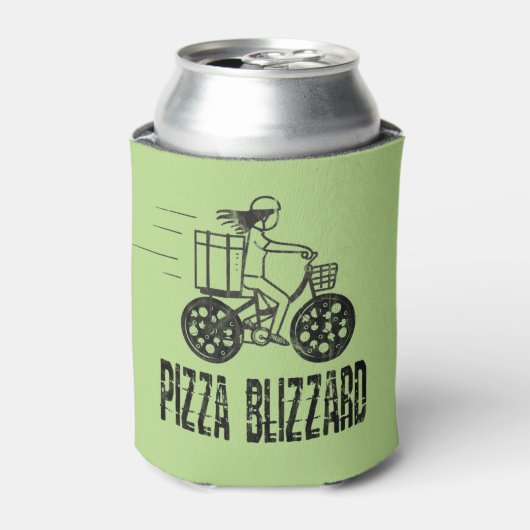 Stuurprogramma Pizza Blizzard Bike Courier Blikjeskoeler (Blikje Voorkant)