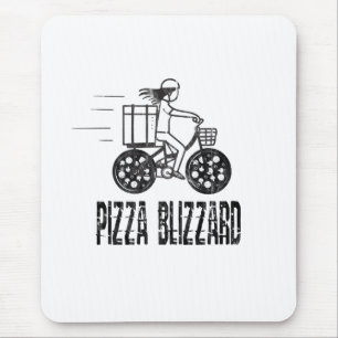 Stuurprogramma Pizza Blizzard Bike Courier Muismat