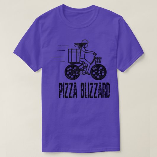 Stuurprogramma Pizza Blizzard Bike Courier T-shirt (Design voorkant)