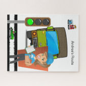 Stuurprogramma Puzzles Girl Truck Legpuzzel (Horizontaal)