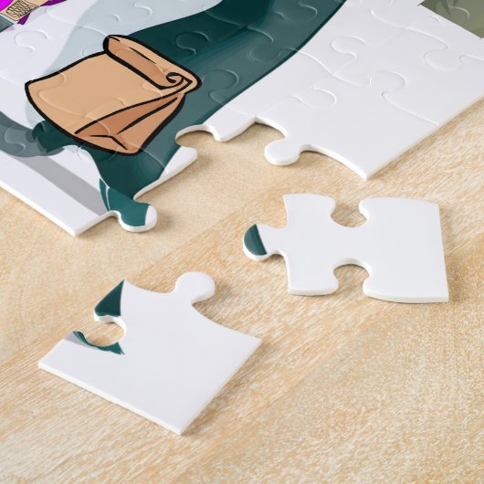 Stuurprogramma Puzzles White en Black Penguin Scho Legpuzzel (Zijkant)