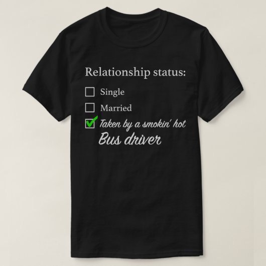 Stuurprogramma relatie status bus t-shirt (Design voorkant)