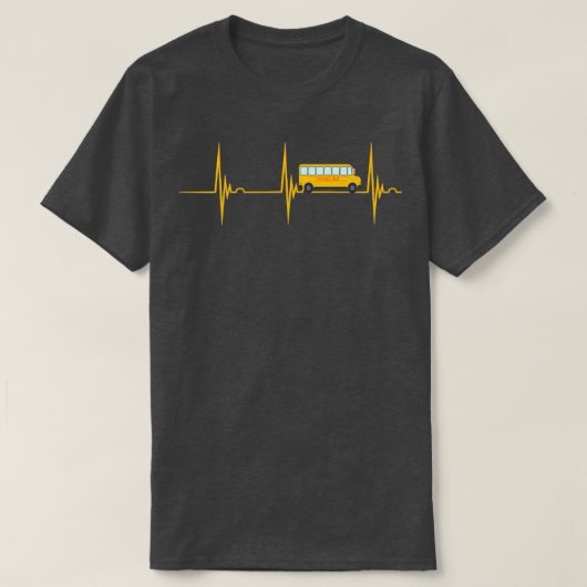 Stuurprogramma school hartslag EKG Pulse Bus Drivi T-shirt (Design voorkant)