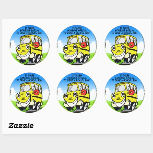 Stuurprogramma school ronde sticker (Vel)