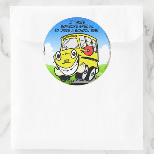 Stuurprogramma school ronde sticker (Tas)