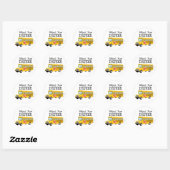Stuurprogramma school ronde sticker (Vel)