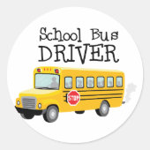 Stuurprogramma school ronde sticker (Voorkant)