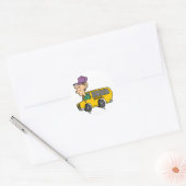 Stuurprogramma school ronde sticker (Envelop)