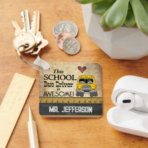 Stuurprogramma school sleutelhanger