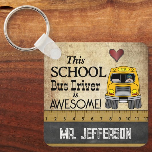 Stuurprogramma school sleutelhanger (Voorkant)