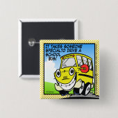 Stuurprogramma school vierkante button 5,1 cm (Voorkant /achterkant)