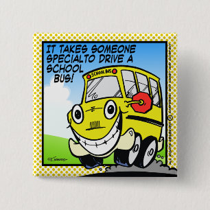 Stuurprogramma school vierkante button 5,1 cm