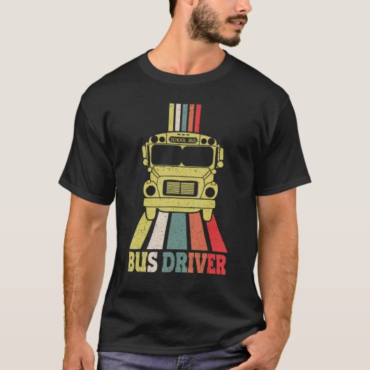 Stuurprogramma schoolbus -  bus - chauffeur t-shirt (Voorkant)