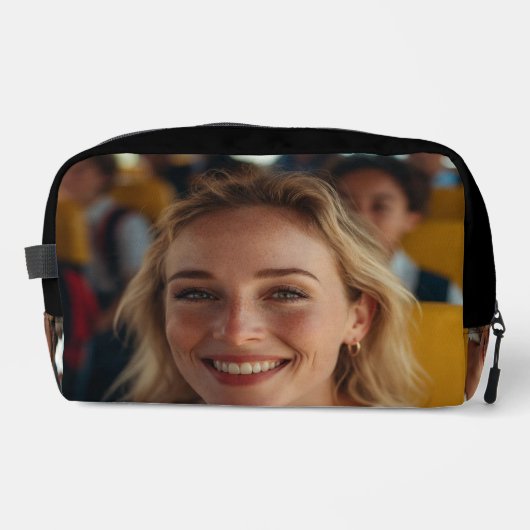 Stuurprogramma Schoolbus Foto Aanpassen Toilettasje (Voorkant)