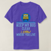 Stuurprogramma schoolbus reinigen bus t-shirt (Design voorkant)