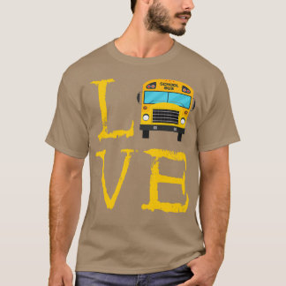 Stuurprogramma schoolbus rijstbus t-shirt