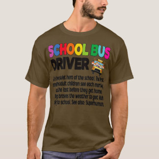Stuurprogramma schoolbus t-shirt