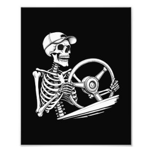 Stuurprogramma Skeleton Truck - Funny Big Trucking Foto Afdruk