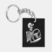 Stuurprogramma Skeleton Truck - Funny Big Trucking Sleutelhanger (Voorkant Links)