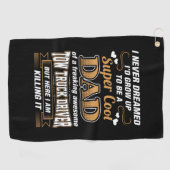 Stuurprogramma Super Cool Dad nooit droomd Golfhanddoek (Horizontaal)