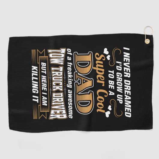 Stuurprogramma Super Cool Dad nooit droomd Golfhanddoek (Horizontaal)