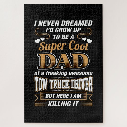 Stuurprogramma Super Cool Dad nooit droomd Legpuzzel (Verticaal)