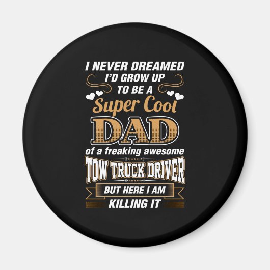 Stuurprogramma Super Cool Dad nooit droomd Magneet (Voorkant)