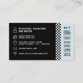 Stuurprogramma Trendy & Modern Taxi Cab Visitekaartje (Achterkant)