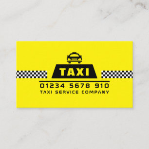 Stuurprogramma Trendy & Modern Taxi Cab Visitekaartje