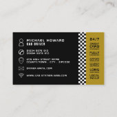 Stuurprogramma Trendy & Modern Taxi Cab Visitekaartje (Achterkant)