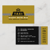 Stuurprogramma Trendy & Modern Taxi Cab Visitekaartje (Voorkant / Achterkant)