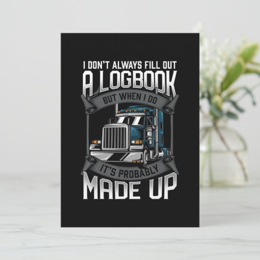 Stuurprogramma Trucker Logbook Kaart (Staand voorkant)
