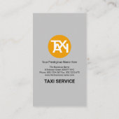 Stuurprogramma Verticale grijze TAXI Signage Taxi  Visitekaartje (Achterkant)