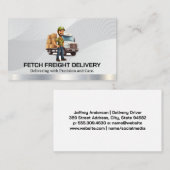 Stuurprogramma voor bezorgpakket | Logistiek | ver Visitekaartje (Voorkant / Achterkant)