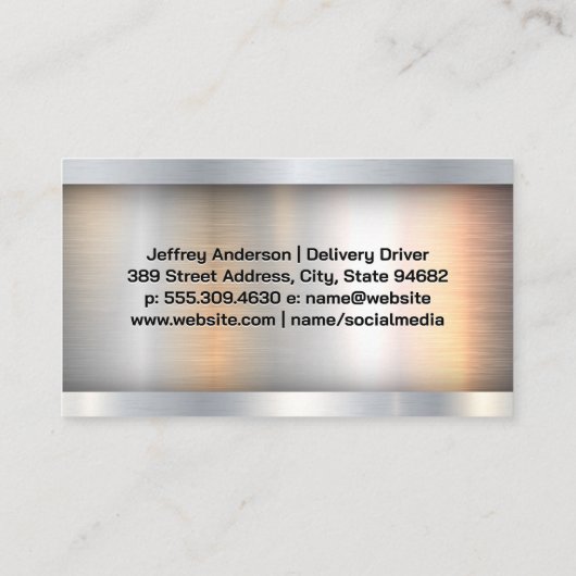 Stuurprogramma voor bezorgpakket | Logistiek Visitekaartje (Achterkant)