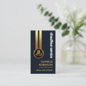 Stuurprogramma voor blauw expansie met Gold Lines  Visitekaartje (Staand voorkant)