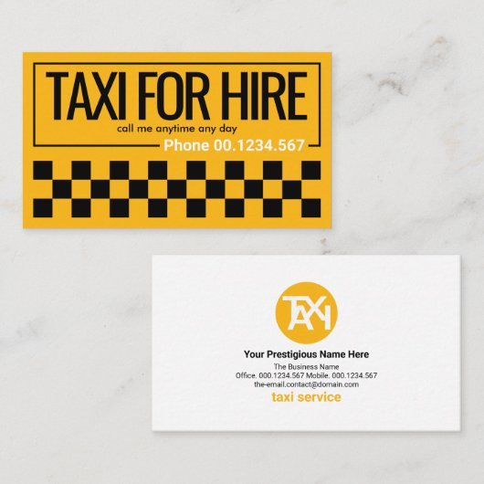 Stuurprogramma voor BrightStor Taxi Border Stripes Visitekaartje (Voorkant / Achterkant)