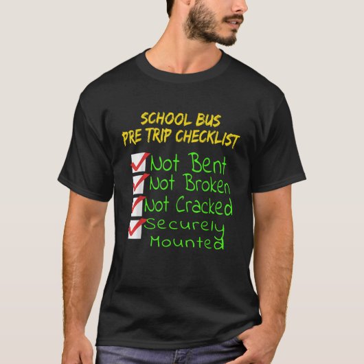 Stuurprogramma voor de nieuwe CDL-schoolbus, pre-r T-shirt (Voorkant)