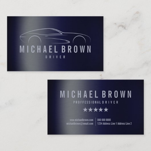 Stuurprogramma voor de professionele metallische m visitekaartje (Voorkant / Achterkant)