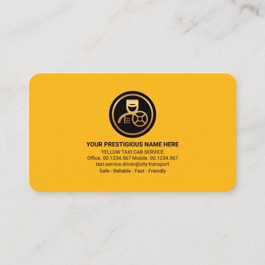 Stuurprogramma voor de verblindende gele belasting visitekaartje (Achterkant)