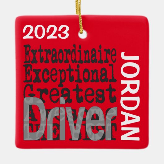 Stuurprogramma voor extraordinaire douane keramisch ornament (Voorkant)