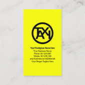 Stuurprogramma voor gele laagcute glimlachende Tax Visitekaartje (Achterkant)