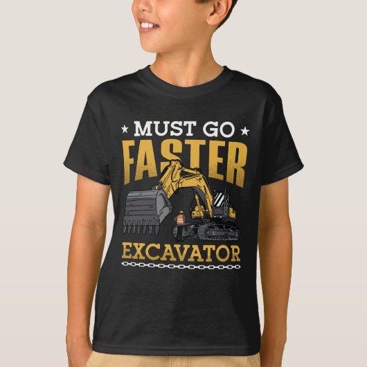 Stuurprogramma voor graafmachines moet sneller wer t-shirt (Voorkant)