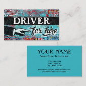 Stuurprogramma voor hire Visitekaartjes - blauw ro (Voorkant / Achterkant)